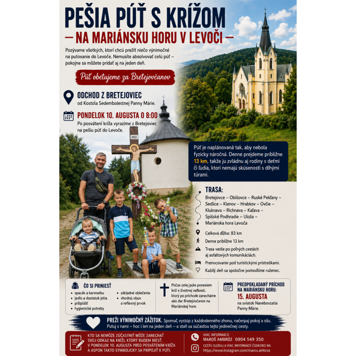 Pešia púť s krížom do Levoče